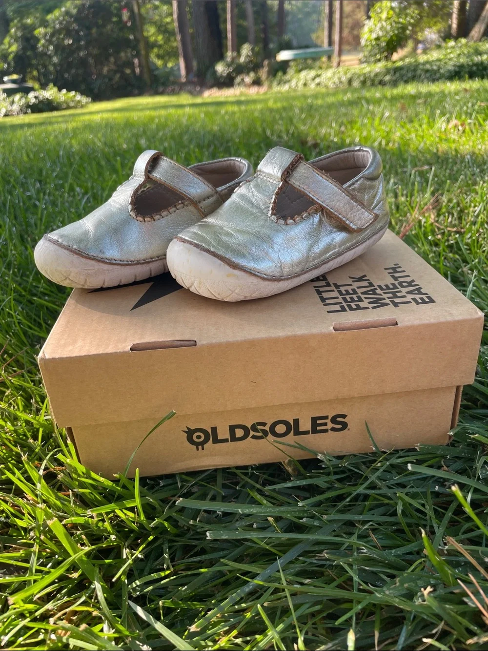 Old Soles Metallic Gold T-Strap Baby Shoes